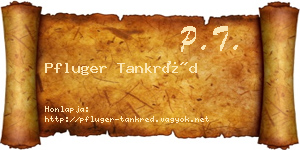 Pfluger Tankréd névjegykártya